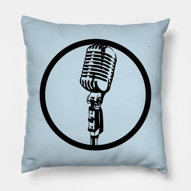 Retro microphone Pillow by Unknownvirtuoso