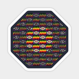 Abstract Kente Octagon Magnet