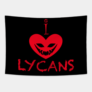 I Heart Lycans Tapestry