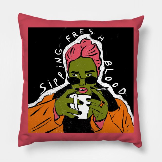 Vampire Millenial Pillow by gnomeapple