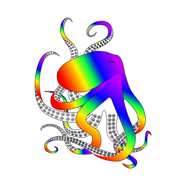 Rainbow Octopus by WelshDesigns