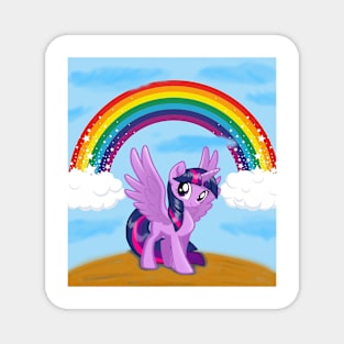 little pony with a rainbow Magnet