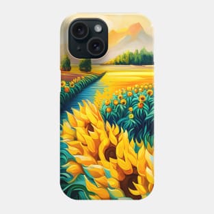 Sunflower Field in Summer Phone Case