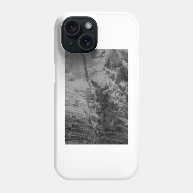 Black and white abstract surface from a scratched stonewall Phone Case by kall3bu