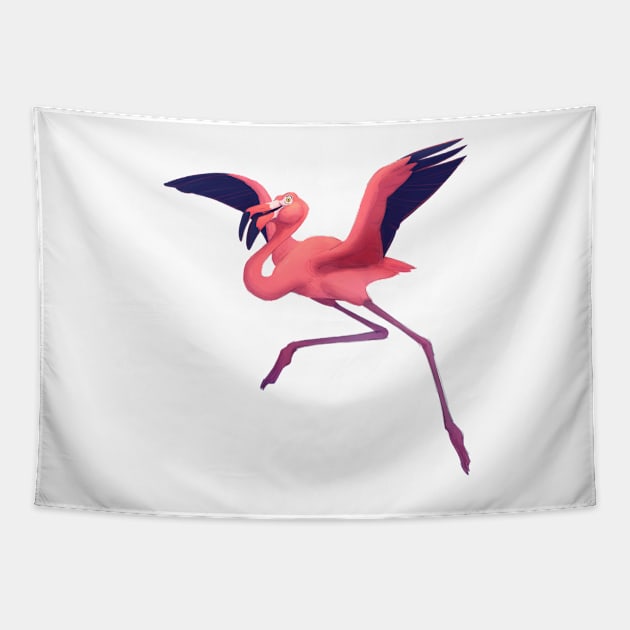 American flamingo Tapestry by PaulaBS