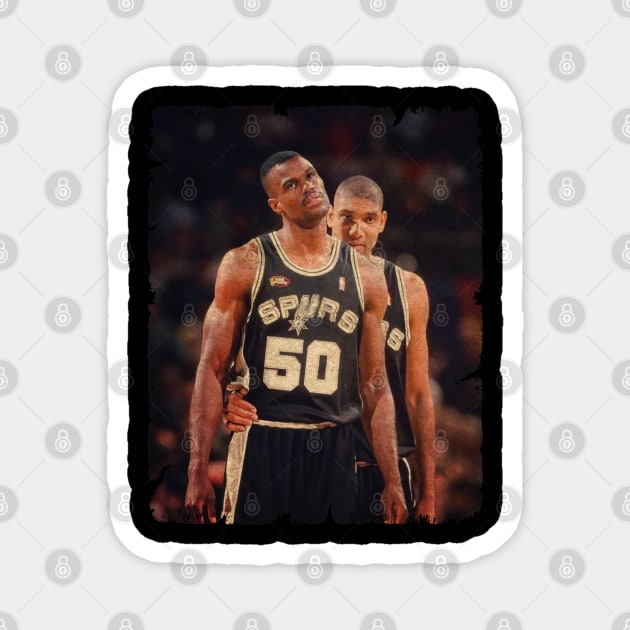 Twin Towers in The 1999 Finals - David Robinson Magnet by Wendyshopart