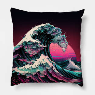 Retro wave Japanese Pillow