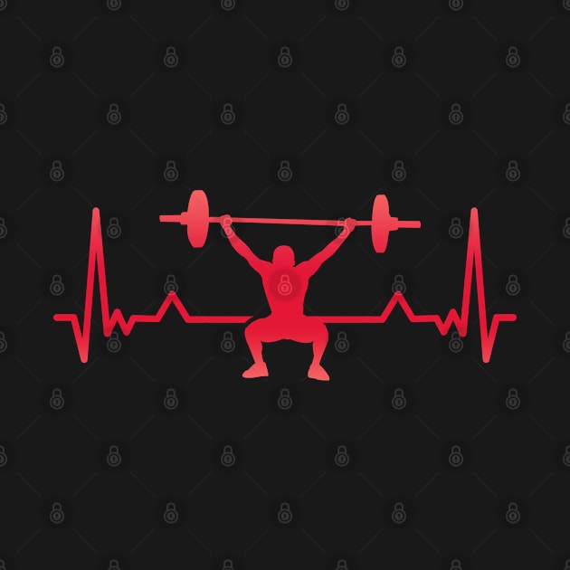 Bodybuilding Heartbeat Line Xmas Gift by qwertydesigns