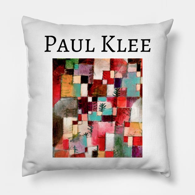 Paul Klee abstract geometry Pillow by Cleopsys