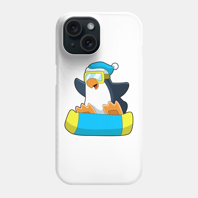 Penguin Snowboard Winter sports Phone Case by Markus Schnabel