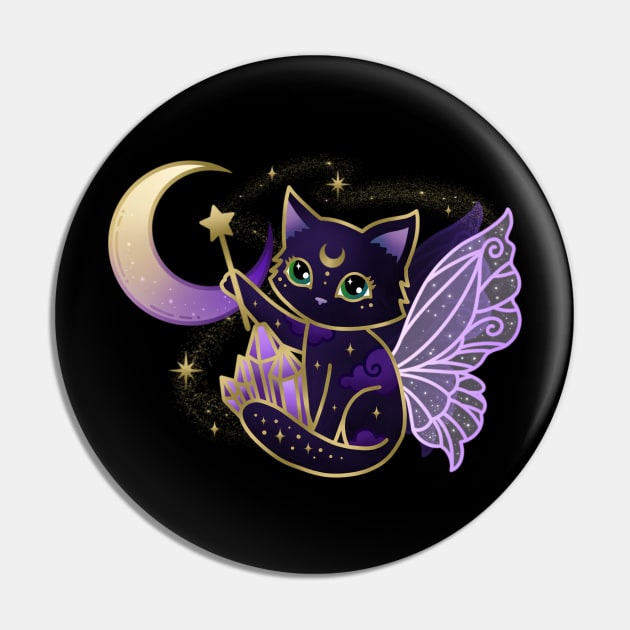 Stay Connected to your Magic Crystal Cat Pin by moonstruck crystals