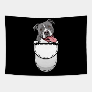 Pit Bull Pocket Dog Tapestry