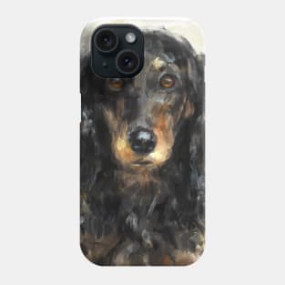 A Beautiful Artistic Painting of a Dachshund Phone Case