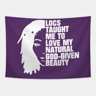 Locs Dreadlocks Silhouette Quote Tapestry