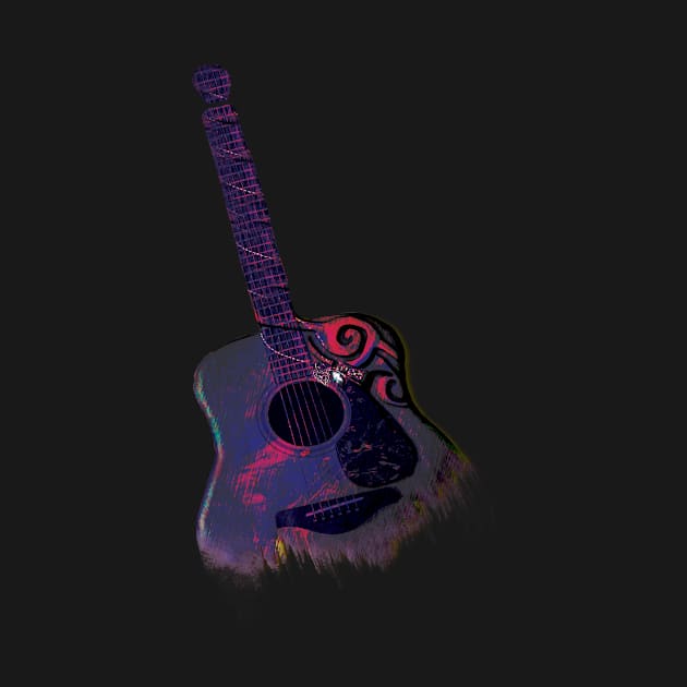 Ombre Faded Guitar by digitaldoodlers