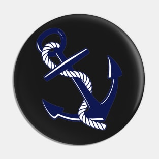 Navy blue anchor sticker Pin