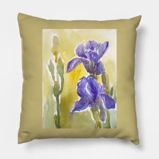 blue iris Pillow