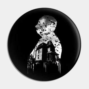 Alfred Hitchcock Silhouette Pin