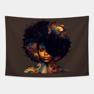 afro vintage style Tapestry