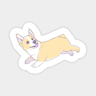 Leaping Corgi Magnet