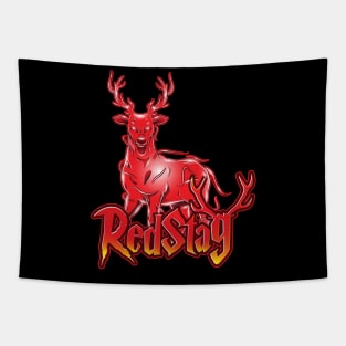 RedStag with letters underneath Tapestry