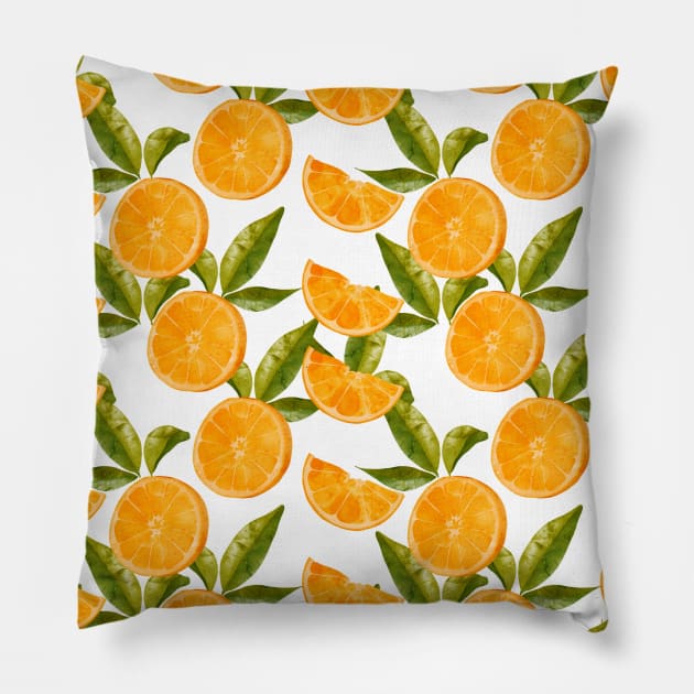 orange pattern Pillow by MutchiDesign