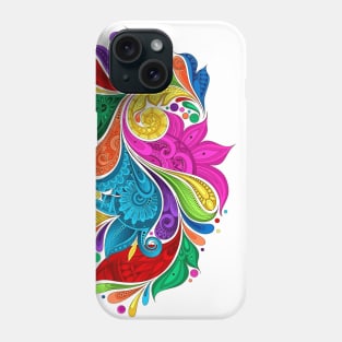 Paisley Garden Indian Style Print on White Phone Case