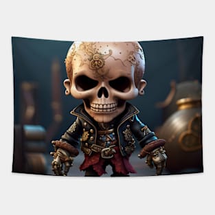 Skull Pirate Bobblehead Tapestry