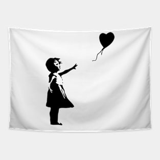 Girl with a balloon T-Shirt Tapestry