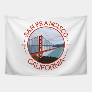 SAN FRANCISCO CALIFORNIA BADGE Tapestry