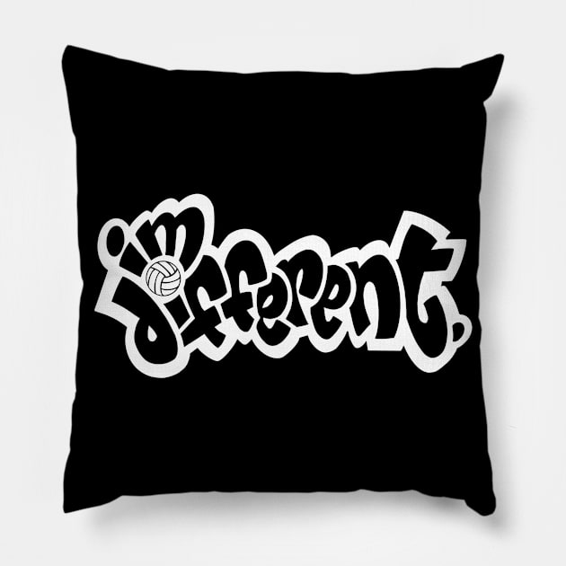 I’m different. (Volleyball) Pillow by ericjueillustrates