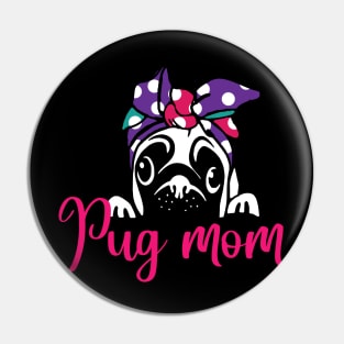 Pug Mom Pin