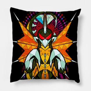 Stained Glass Space Chicken Pillow