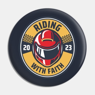 Riding with Faith - Christian Motorcycle Apparel Pin