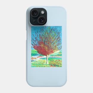 Autumn tree painting Phone Case