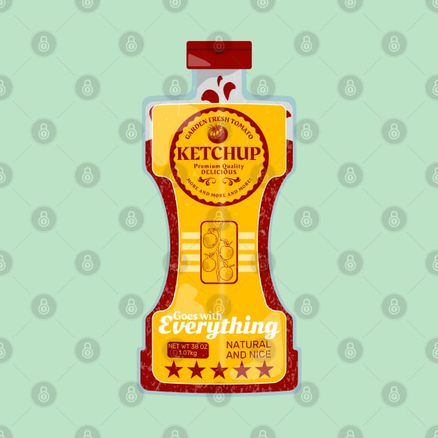 Ketchup Bottle Vector Food Art by mailboxdisco