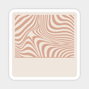 Pattern beige and pink wavy Magnet