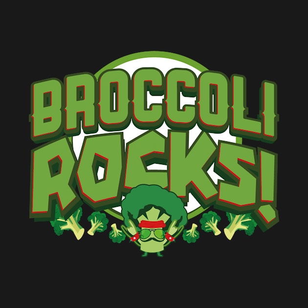 Broccoli Rocks Health Vegetarian T-Shirt by VBleshka