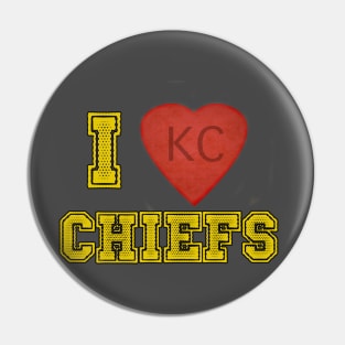 I LOVE KC CHIEFS Pin