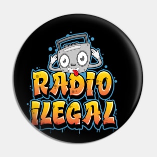 Radio ilegal Logo Pin