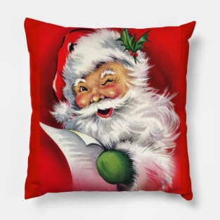 Vintage Santa Claus Naughty List Pillow