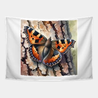 Pop Large Tortoiseshell - Watercolor Butterfly Tapestry