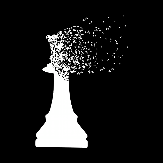 Chess queen king dispersion by HBfunshirts