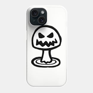 Angry Shroom - Black and White Phone Case