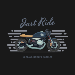 Retro Just Ride Motorcycle T-Shirt