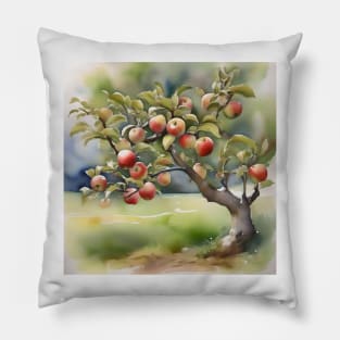 Apple Tree Day - January 6 - Watercolor & Pen Pillow