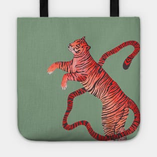 Red beautiful zodiac tiger Tote