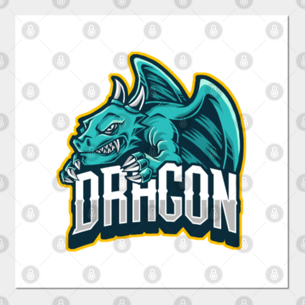Mascot Logo Dragon Mascot Posters And Art Prints Teepublic