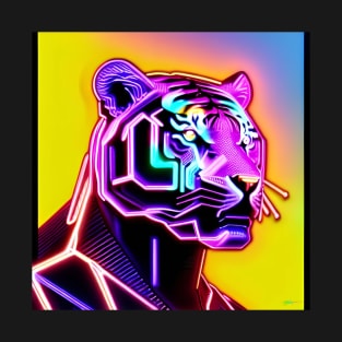 Trippy Psychedelic Neon Tigers 20 T-Shirt