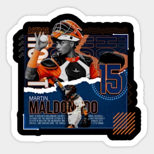 Martin Maldonado Baseball Paper Poster Astros 2 - Martin Maldonado - T-Shirt